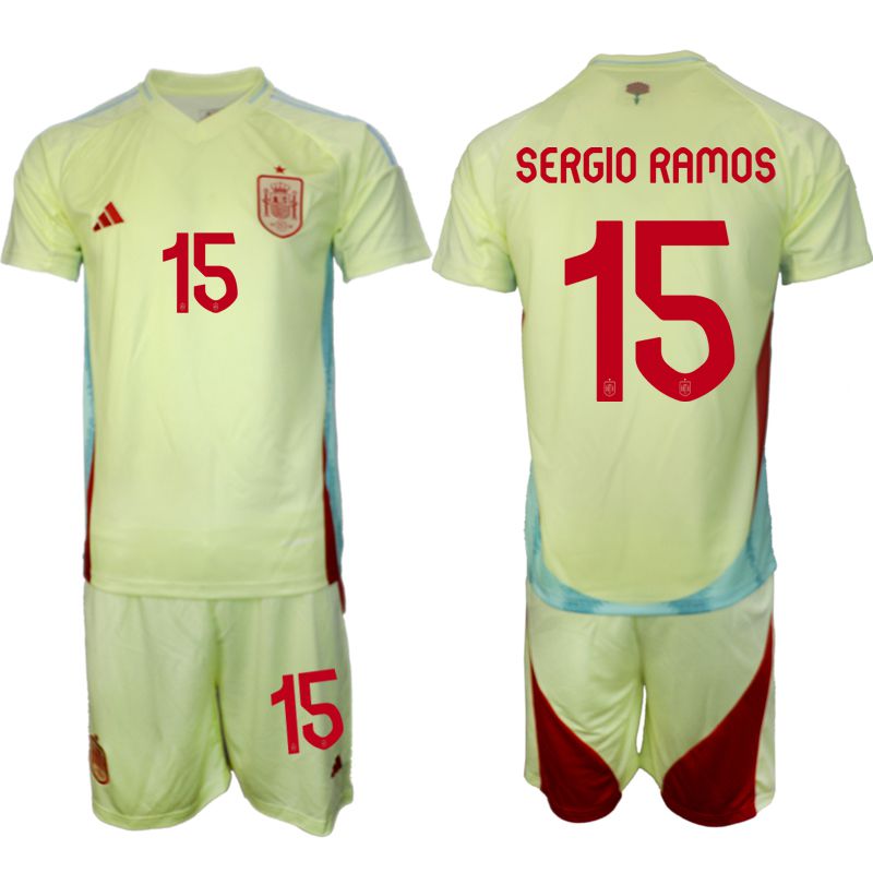 Men 2024-2025 Season Spain away green 15 Soccer Jersey